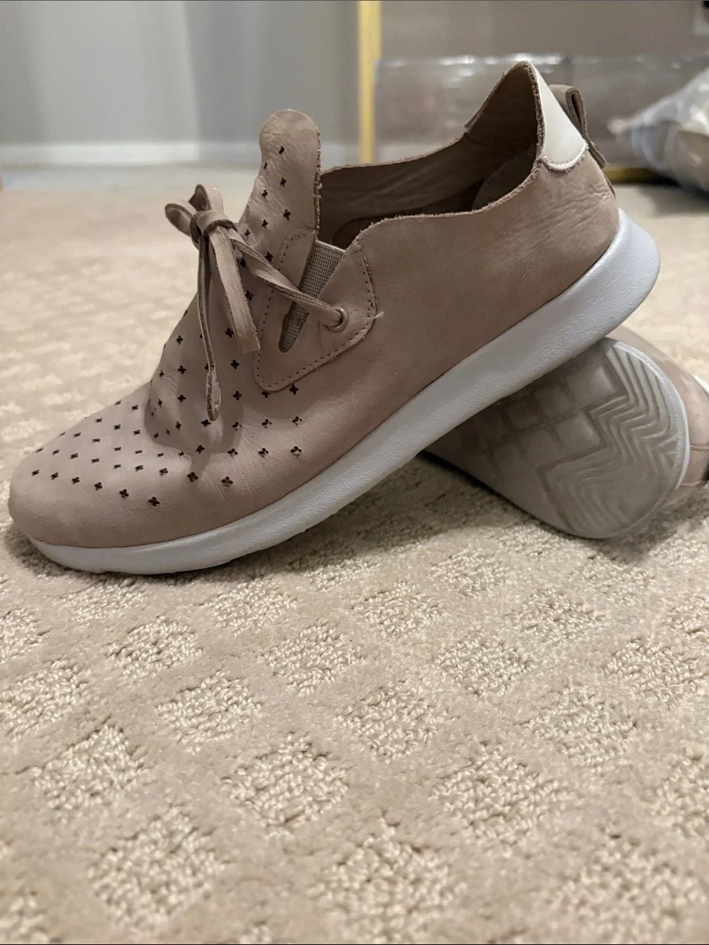 Nurture by Lamaze Taupe Perforated Lace-Up Sneaker